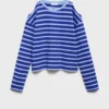 Gestreiftes T-Shirt mit Cut-Out Gestreiftes T-Shirt mit Cut-Out