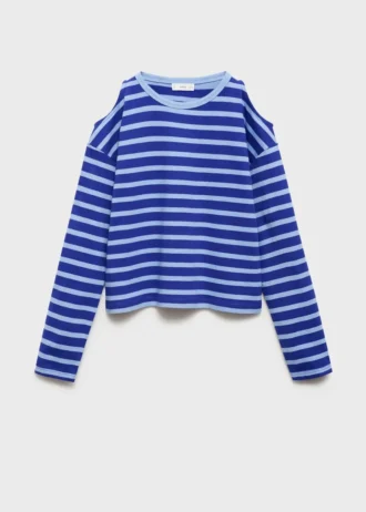 Gestreiftes T-Shirt mit Cut-Out