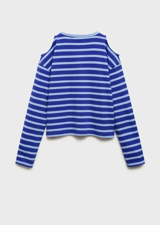 Gestreiftes T-Shirt mit Cut-Out Gestreiftes T-Shirt mit Cut-Out