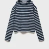 Gestreiftes T-Shirt mit Cut-Out Gestreiftes T-Shirt mit Cut-Out