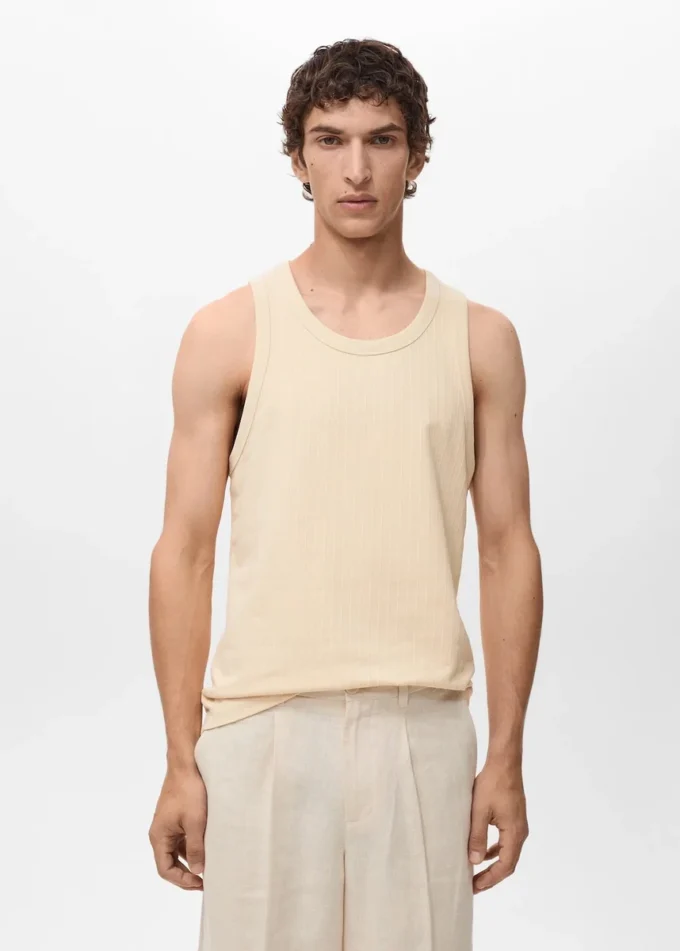 Gestreiftes T-Shirt mit Trägern