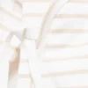 Gestreiftes Wickel-T-Shirt Gestreiftes Wickel-T-Shirt