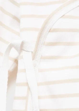 Gestreiftes Wickel-T-Shirt