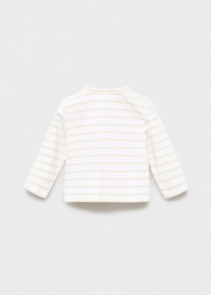 Gestreiftes Wickel-T-Shirt Gestreiftes Wickel-T-Shirt