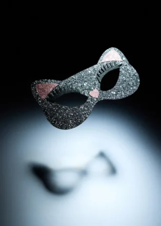 Glitzernde Katzenmaske Glitzernde Katzenmaske
