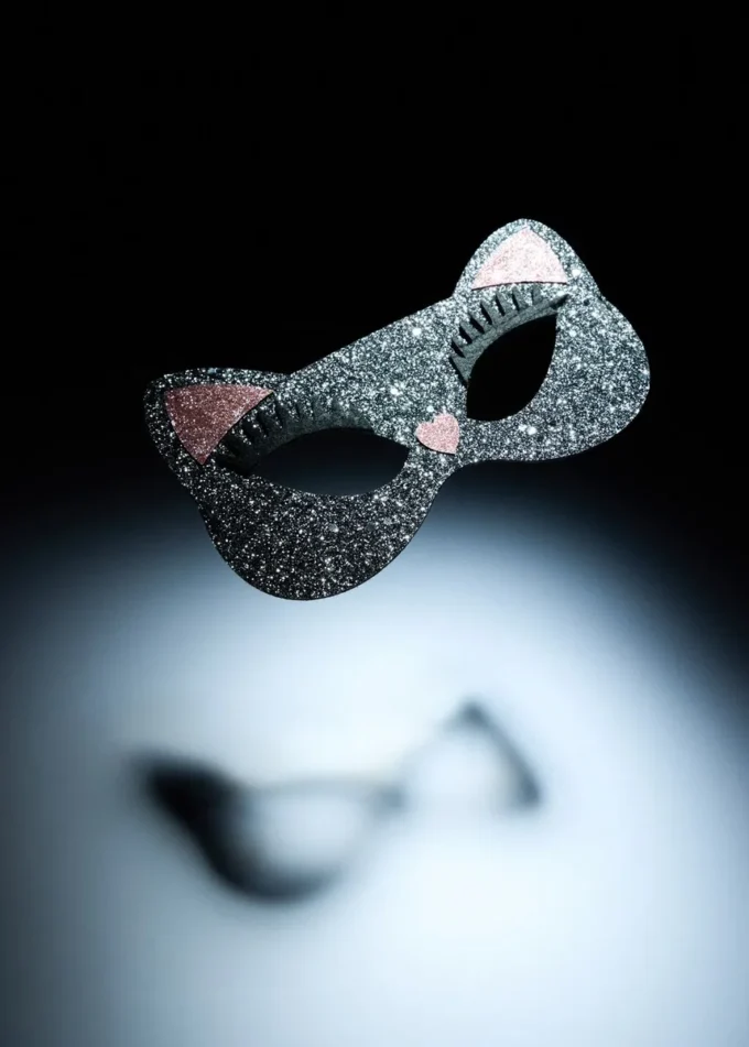 Glitzernde Katzenmaske Glitzernde Katzenmaske