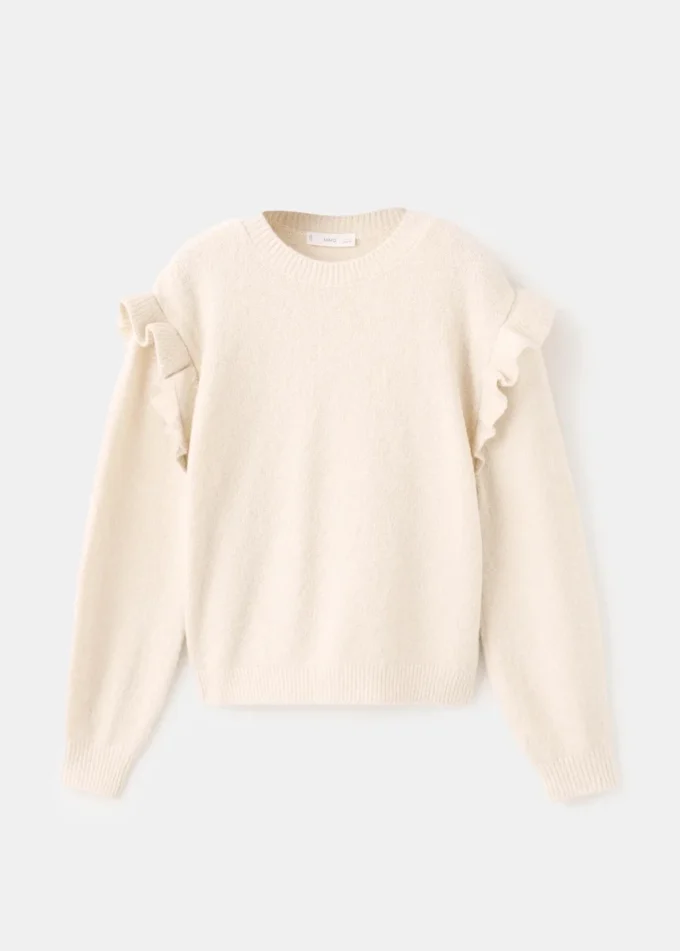 Glitzerpullover mit Rüschen Glitzerpullover mit Rüschen
