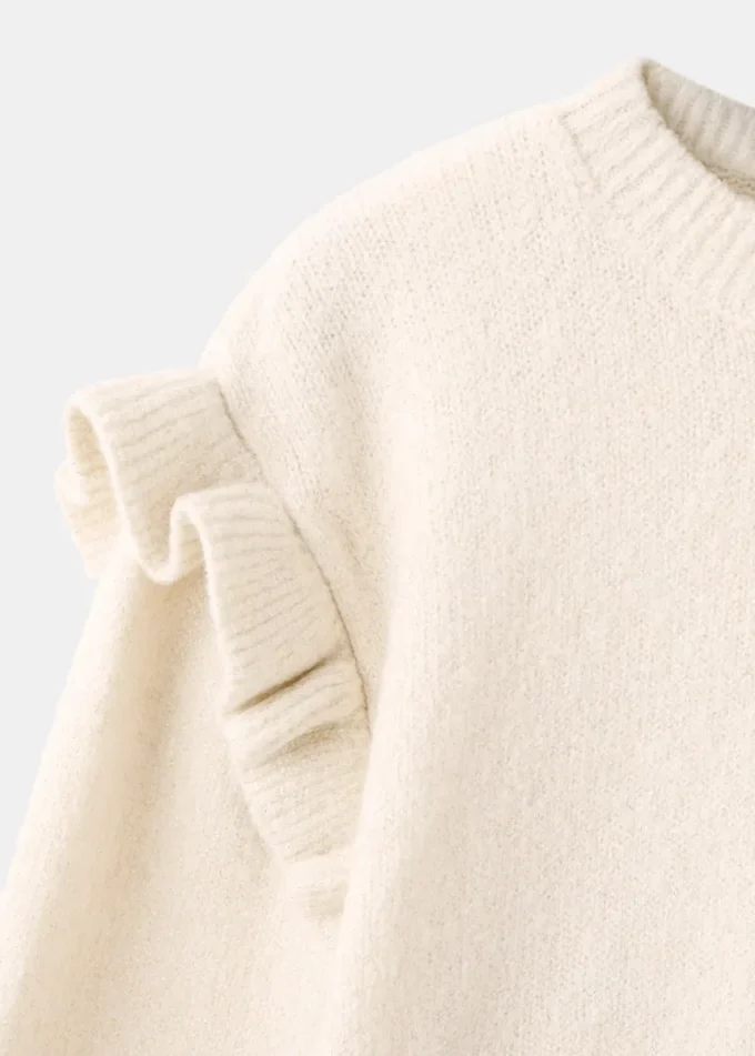 Glitzerpullover mit Rüschen Glitzerpullover mit Rüschen