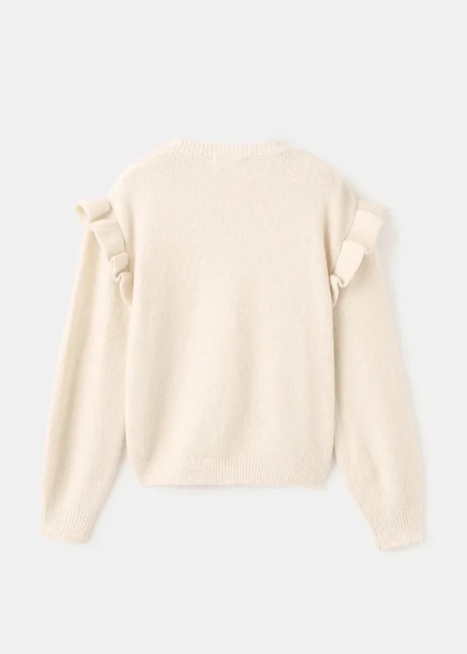 Glitzerpullover mit Rüschen Glitzerpullover mit Rüschen