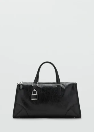 Glänzende Handtasche mit Griffen