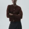 Grobe Strickjacke aus Wollmischung