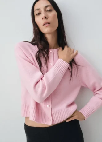 Grobe Strickjacke aus Wollmischung