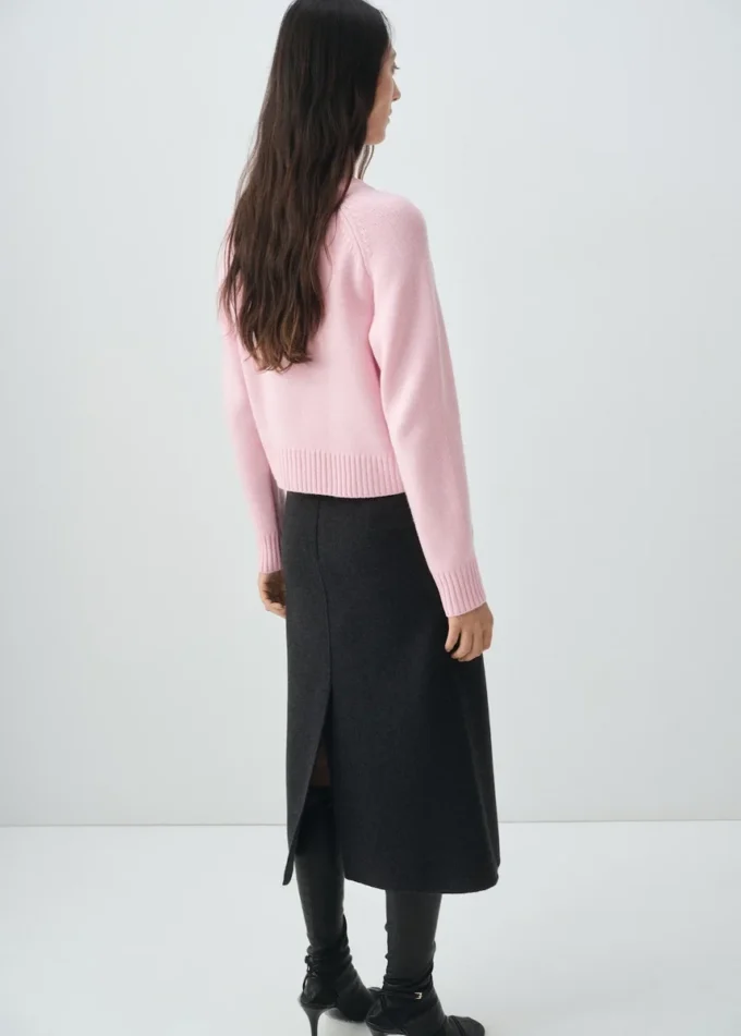 Grobe Strickjacke aus Wollmischung
