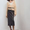 Grobstrick-Strickjacke mit Schmuckknöpfen