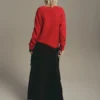 Grobstrickpullover mit V-Ausschnitt