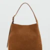 Große Shopper-Tasche aus Wildleder Große Shopper-Tasche aus Wildleder