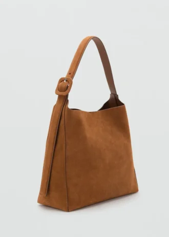 Große Shopper-Tasche aus Wildleder