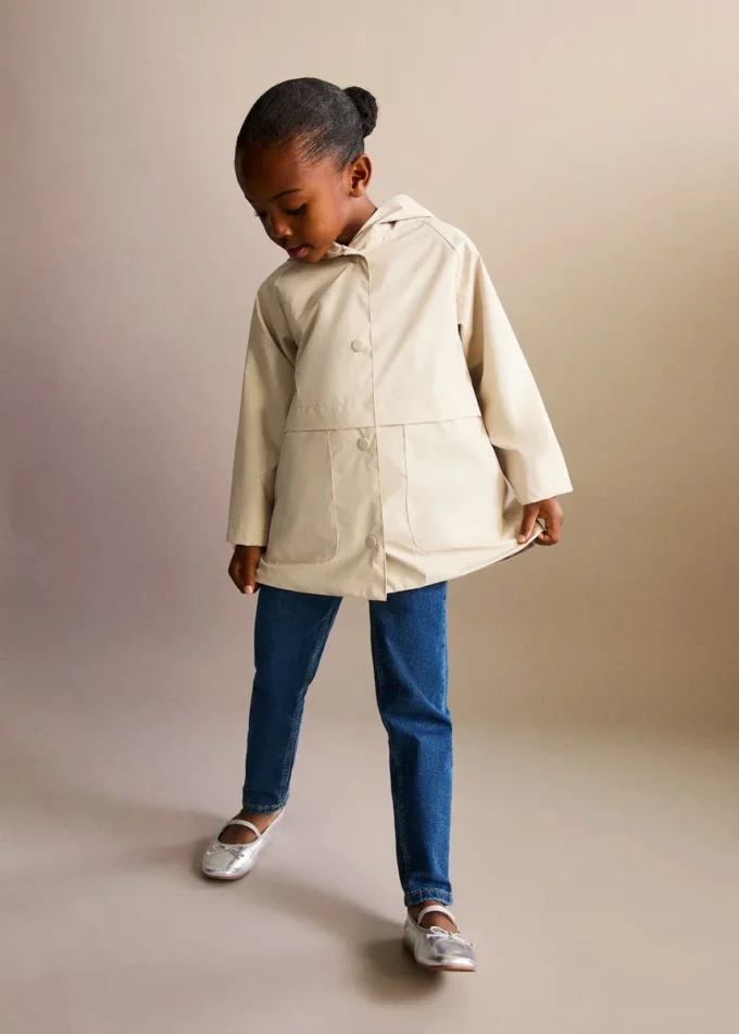 Gummierte Barnjacke mit Kapuze Gummierte Barnjacke mit Kapuze