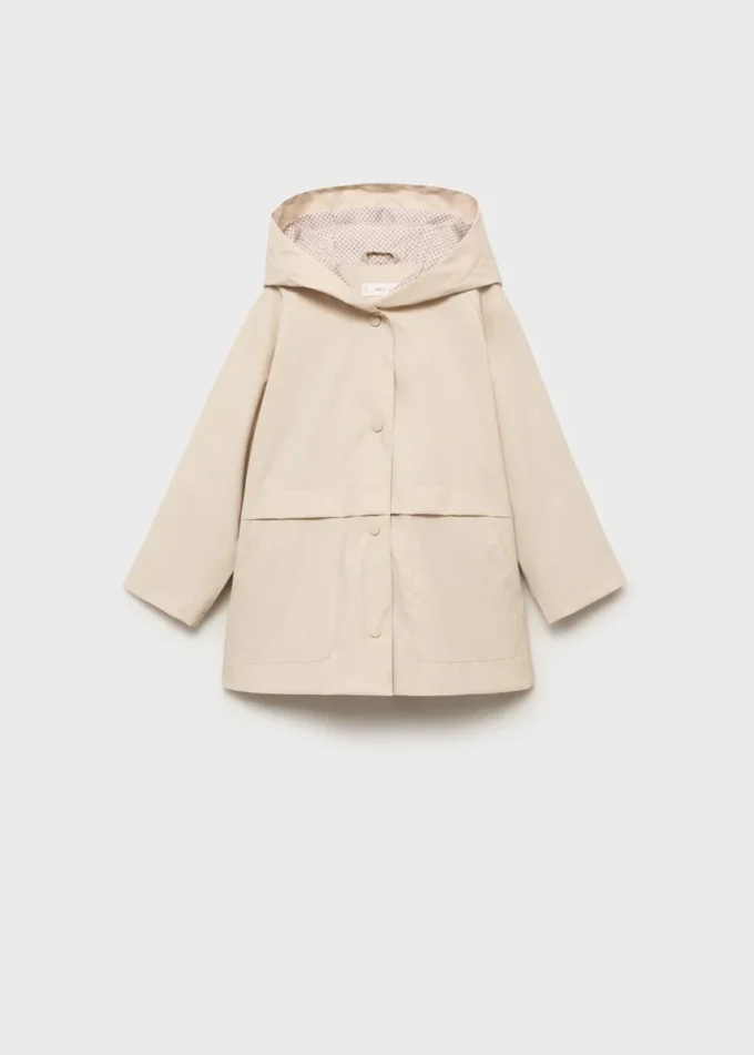 Gummierte Barnjacke mit Kapuze Gummierte Barnjacke mit Kapuze