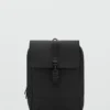 Gummierter Rucksack mit Klappenverschluss