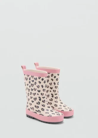 Gummistiefel mit Leopardenmuster