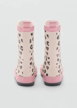 Gummistiefel mit Leopardenmuster