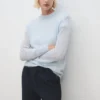 Halbtransparenter Alpaka-Pullover