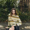Halbtransparenter Alpaka-Pullover