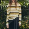 Halbtransparenter Alpaka-Pullover