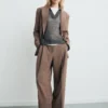 Halbtransparenter Rollkragenpullover