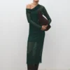 Halbtransparentes asymmetrisches Kleid