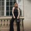 Halterneck-Jumpsuit mit Schal