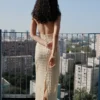 Halterneck-Kleid aus Crêpe Halterneck-Kleid aus Crêpe