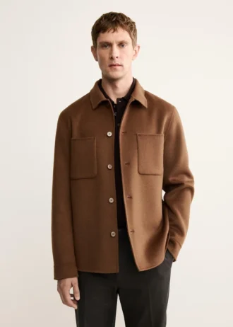 Handgefertigte Wolljacke mit Reißverschluss