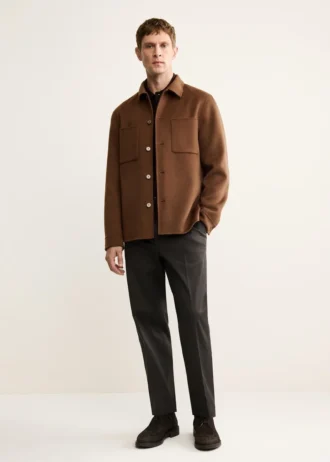 Handgefertigte Wolljacke mit Reißverschluss