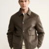 Handgefertigte Wolljacke mit Taschen Handgefertigte Wolljacke mit Taschen
