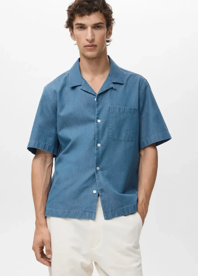 Hemd aus 100 % Baumwoll-Denim Hemd aus 100 % Baumwoll-Denim