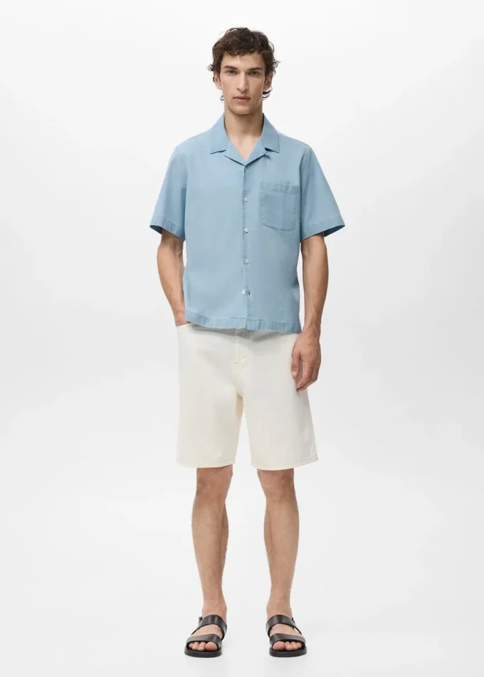 Hemd aus 100 % Baumwoll-Denim Hemd aus 100 % Baumwoll-Denim