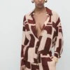 Hemd mit geometrischem Print