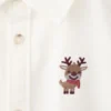 Hemd mit Rentierstickerei Hemd mit Rentierstickerei