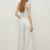 Hoch taillierte Jeans mit weitem Bein