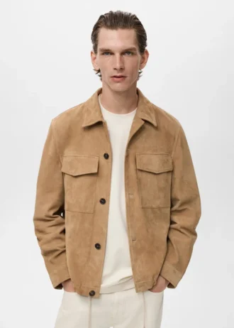 Jacke aus 100 % Leder mit Taschen