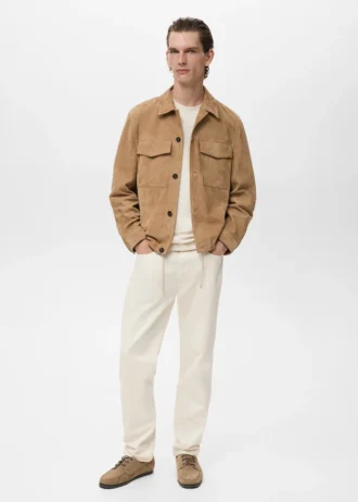 Jacke aus 100 % Leder mit Taschen