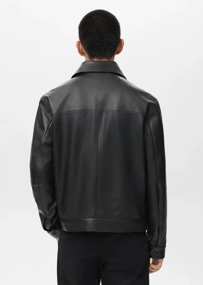 Jacke aus 100 % Leder mit Taschen Jacke aus 100 % Leder mit Taschen