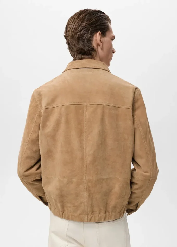 Jacke aus 100 % Leder mit Taschen Jacke aus 100 % Leder mit Taschen