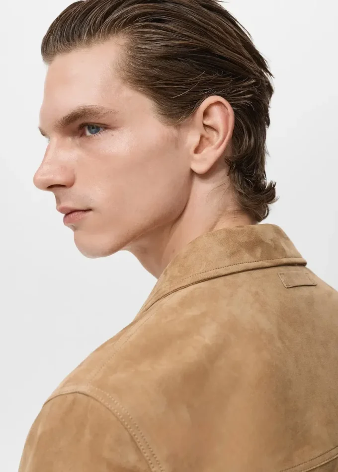 Jacke aus 100 % Leder mit Taschen Jacke aus 100 % Leder mit Taschen