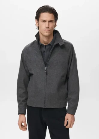 Jacke aus Wollmischgewebe