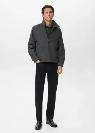 Jacke aus Wollmischgewebe