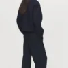 Jacke aus Wollmischgewebe mit Kragen aus Lammfellmischgewebe