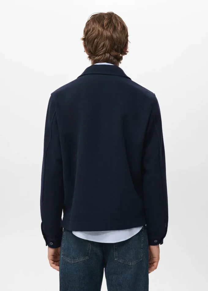Jacke aus Wollmischgewebe mit Taschen Jacke aus Wollmischgewebe mit Taschen